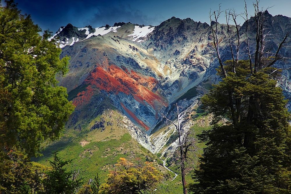 Patagonia mountain landscape, free public domain CC0 photo