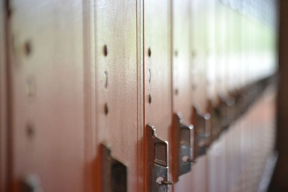Free close up of locker public domain CC0 photo.
