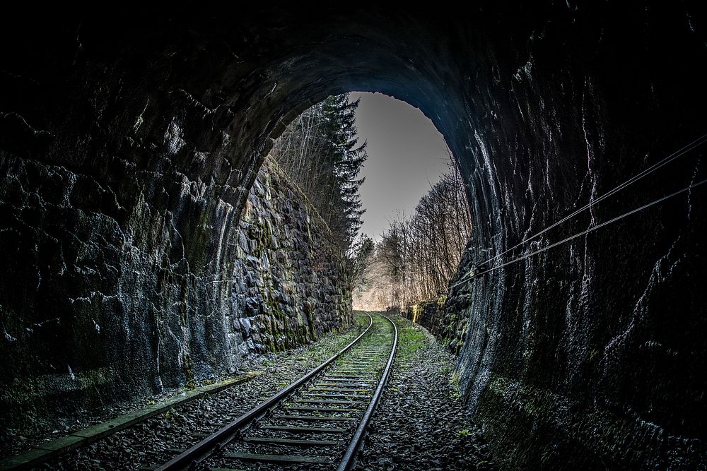 Free railway tunnel image, public domain CC0 photo.