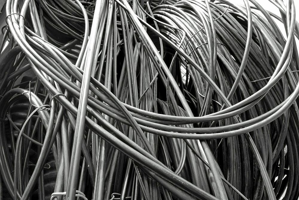Rolls of metallic wires, free public domain CC0 photo