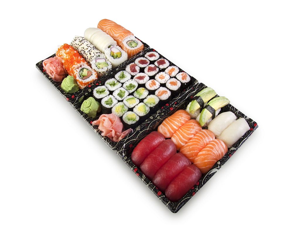 Free takeaway sushi image, public domain Japanese food CC0 photo.