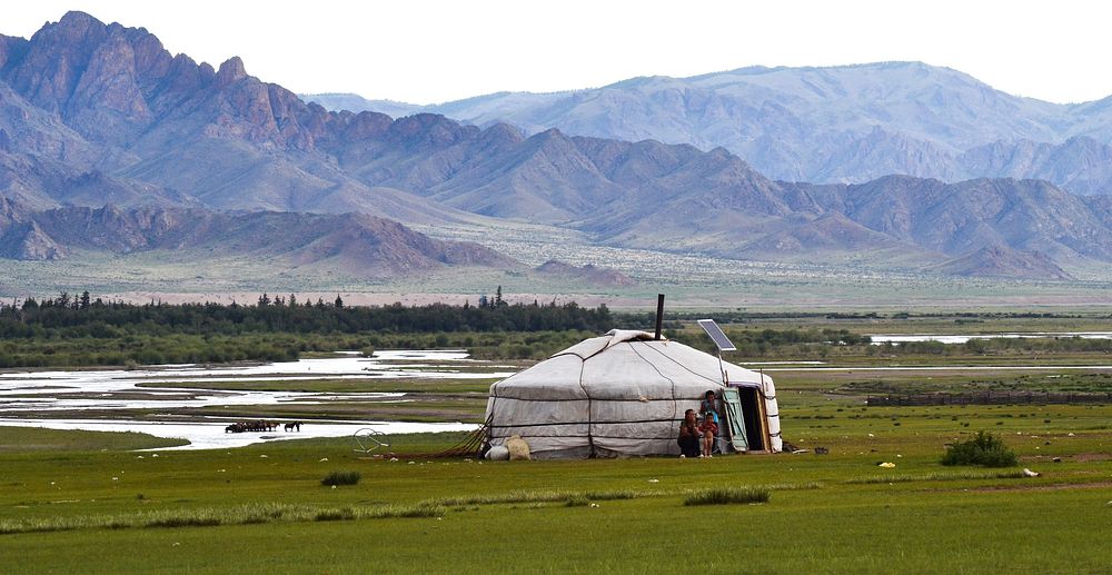 Mongolian yurt, Altai, Mongolia, 03/02/2017.
