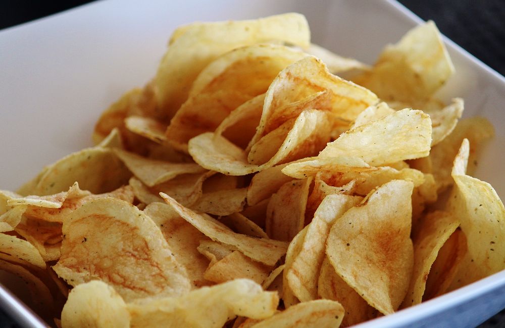 Free potato chips image, public domain food CC0 photo.