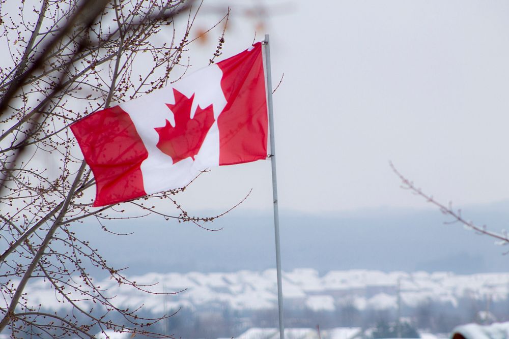 Free Canadian flag image, public domain CC0 photo.