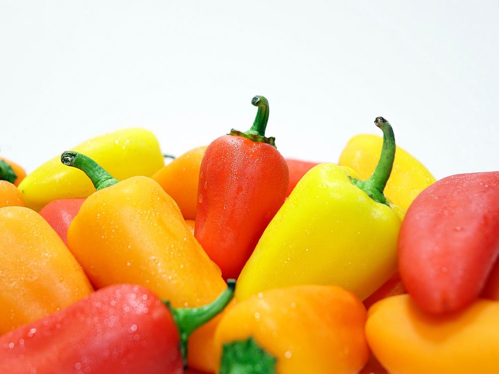 Free pile of Cajun Belle peppers image, public domain CC0 photo.