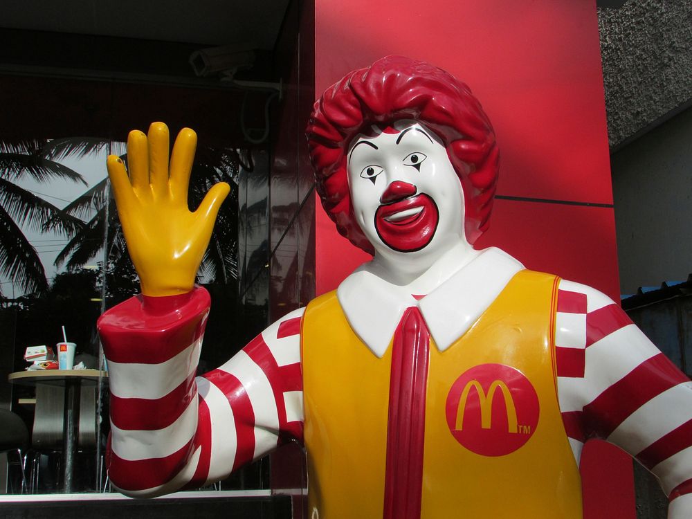 McDonalds, clown mascot. Location unknown - 03/03/2017