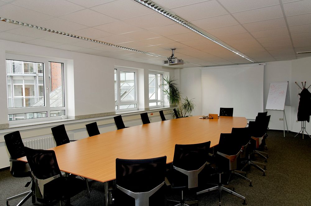 Free meeting room image, public domain office CC0 photo.