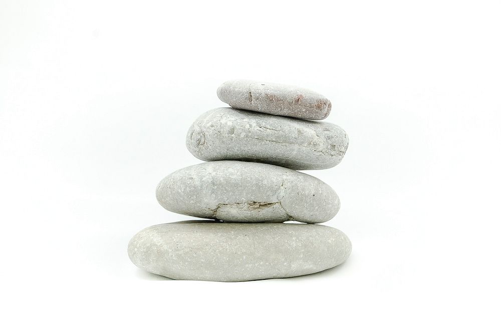 Stacked zen stones, free public domain CC0 image.