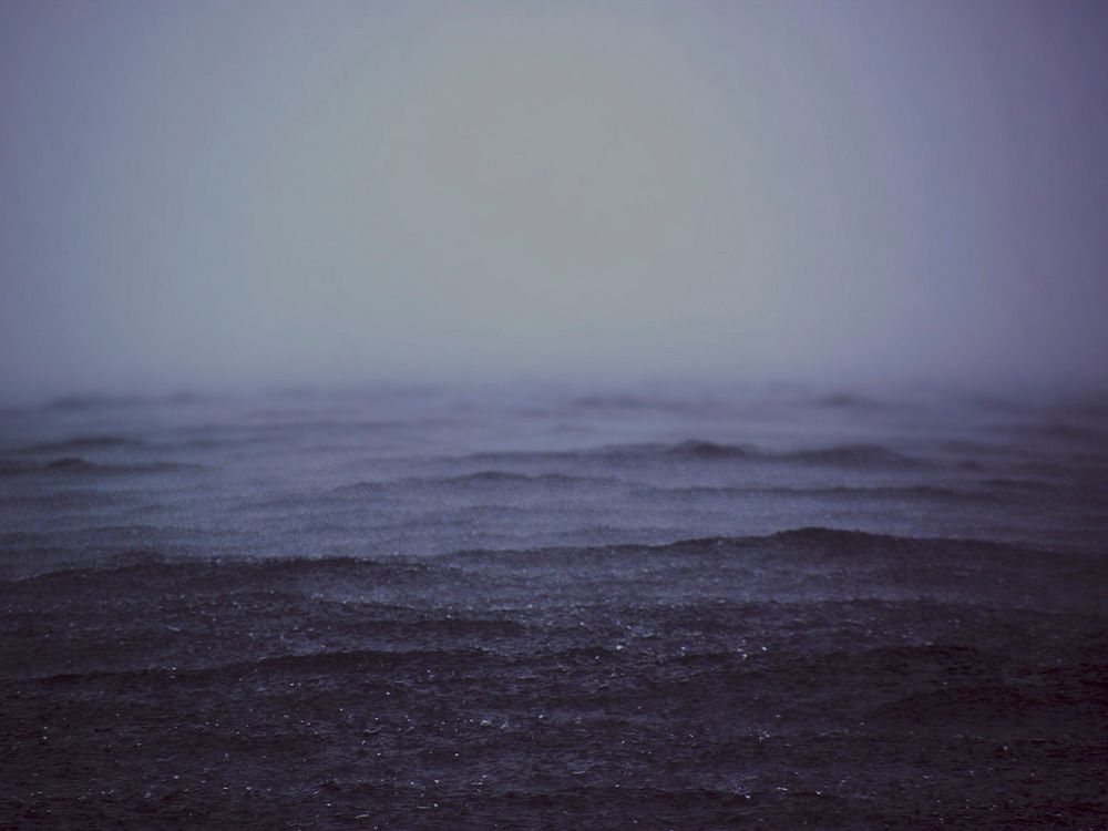 Free raining ocean image, public domain CC0 photo.