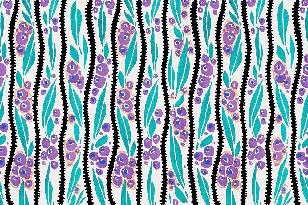 Art deco floral background, colorful background