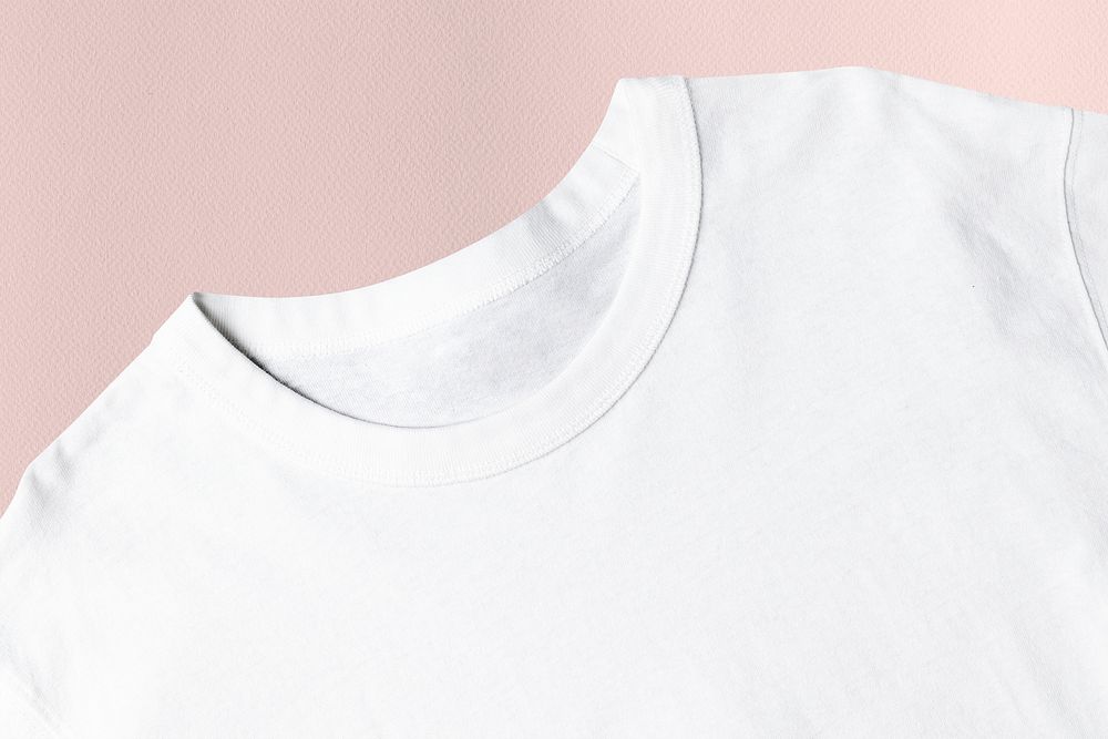 White t-shirt, unisex apparel with blank design space