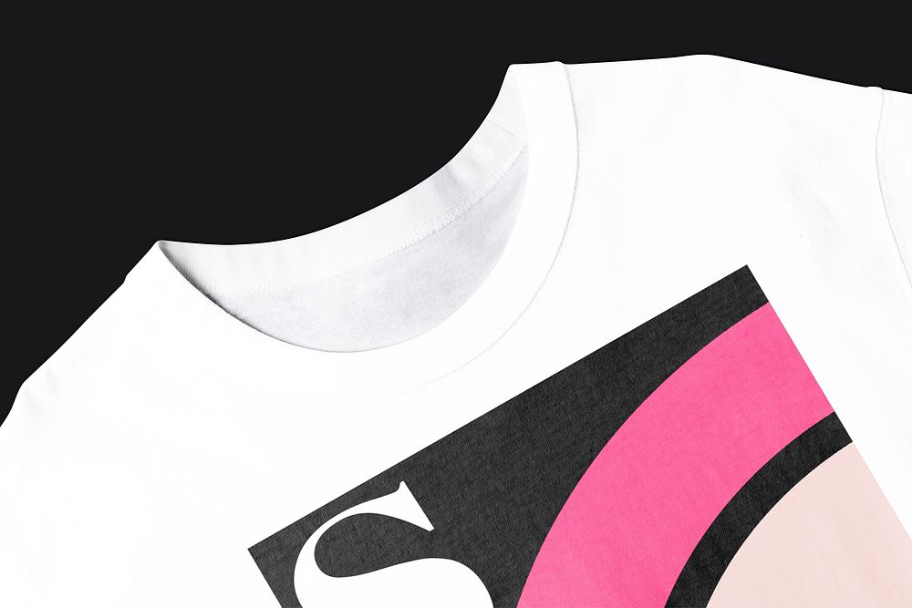 Black and pink t-shirt, unisex apparel 