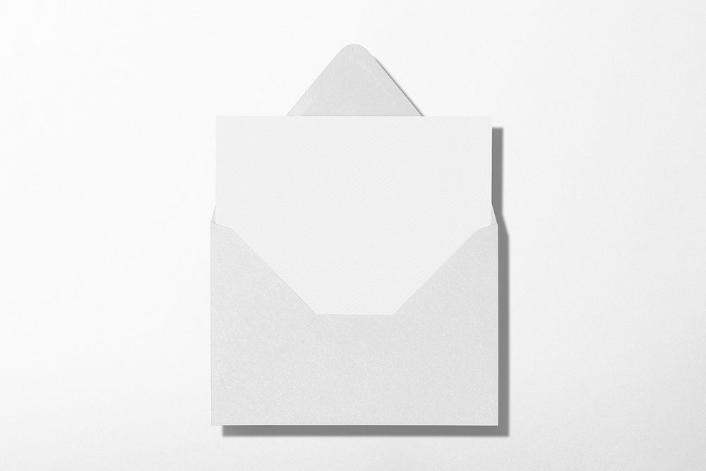 Blank envelope with invitation card
