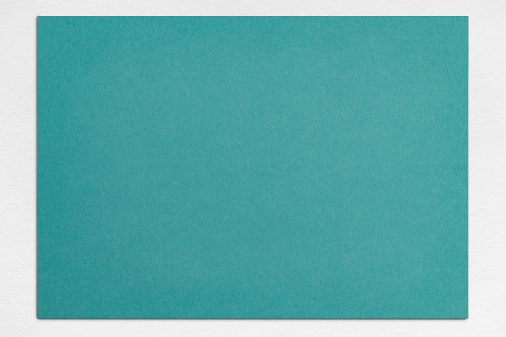 Teal paper background, design space