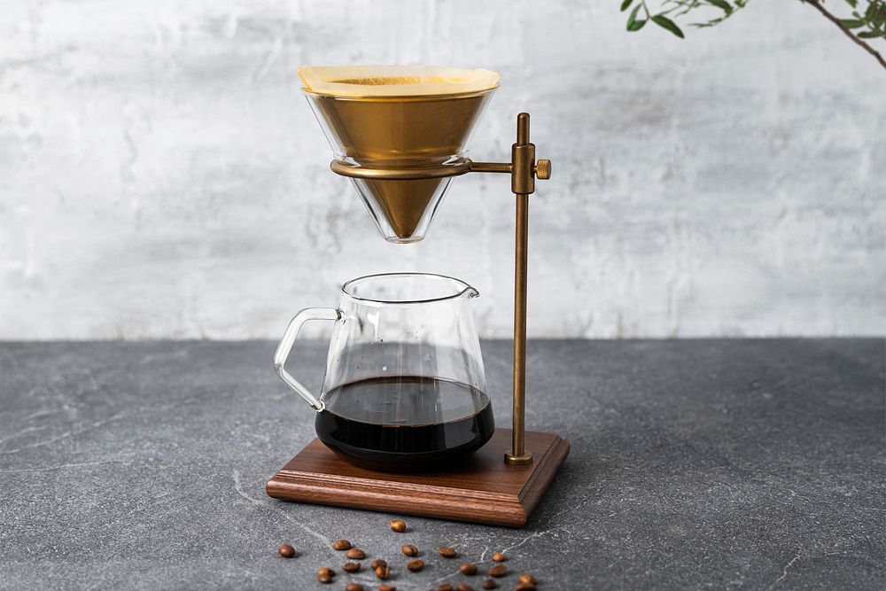 Pour over coffee maker background