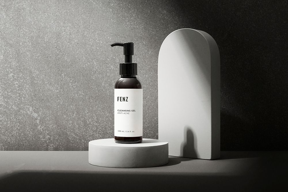 Pump bottle, aesthetic skincare product packaging design