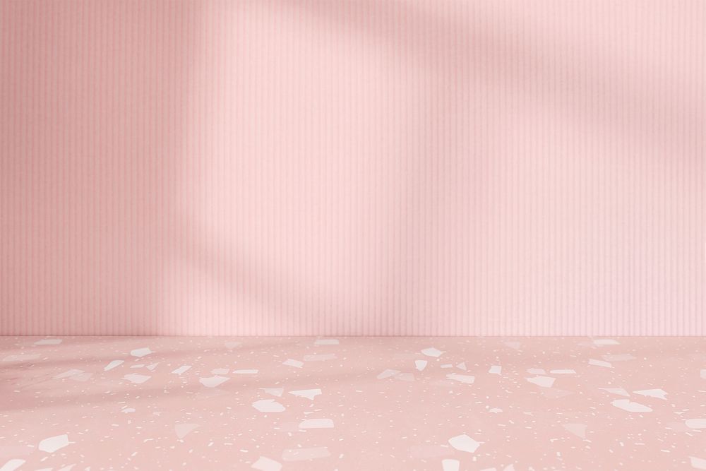 Pink background, natural light and shadow design