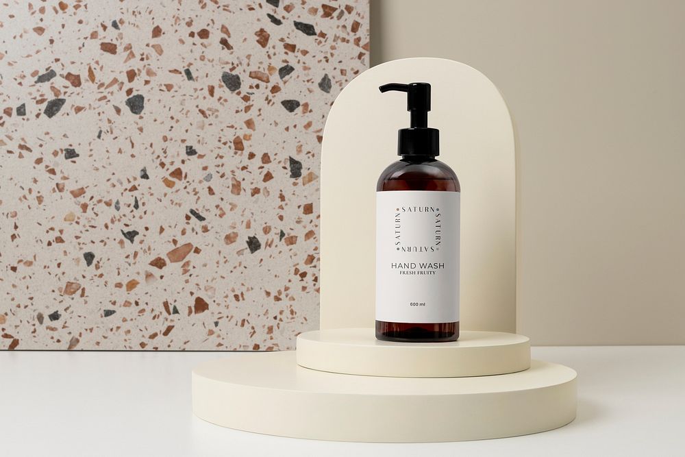 Dispenser bottle, aesthetic skincare product packaging design