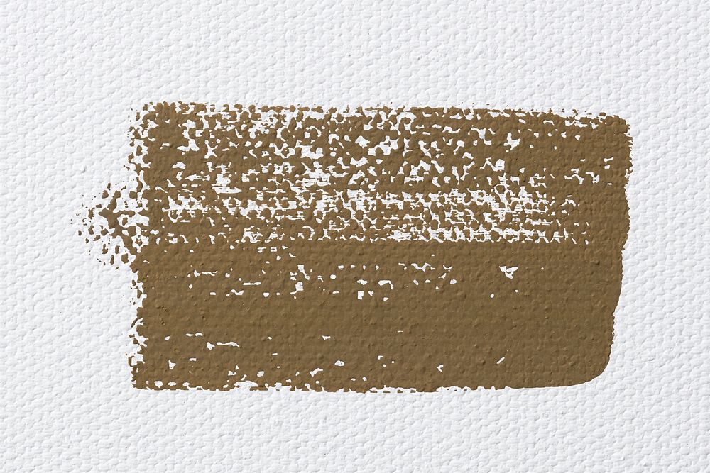 Brown paint brush stroke, collage Premium PSD rawpixel