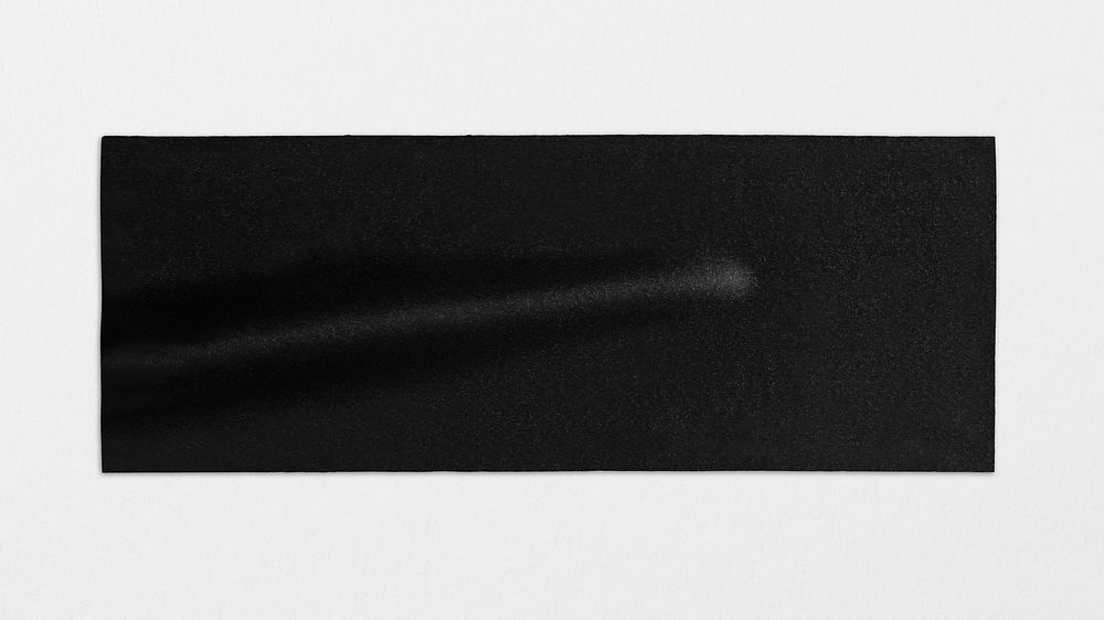 Black glossy tape, design element psd