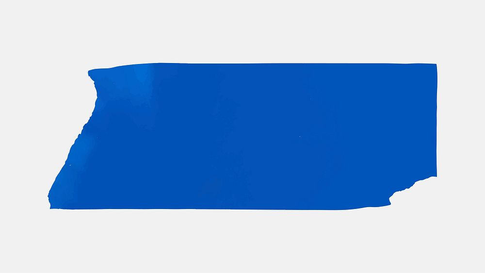 Blue washi tape, journal sticker design vector