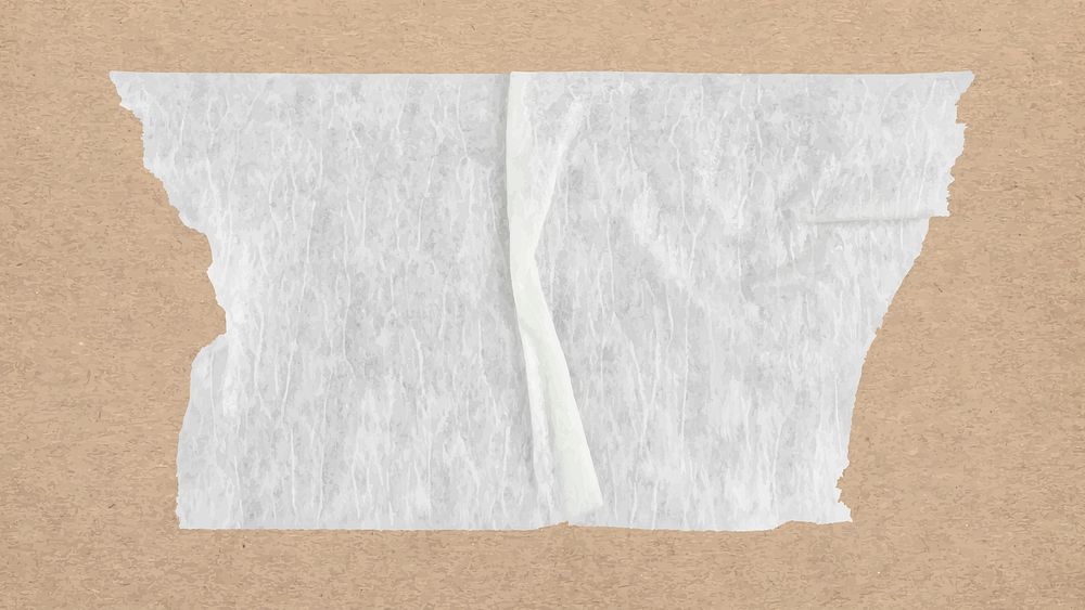 Wrinkled beige paper tape vector, copy space design