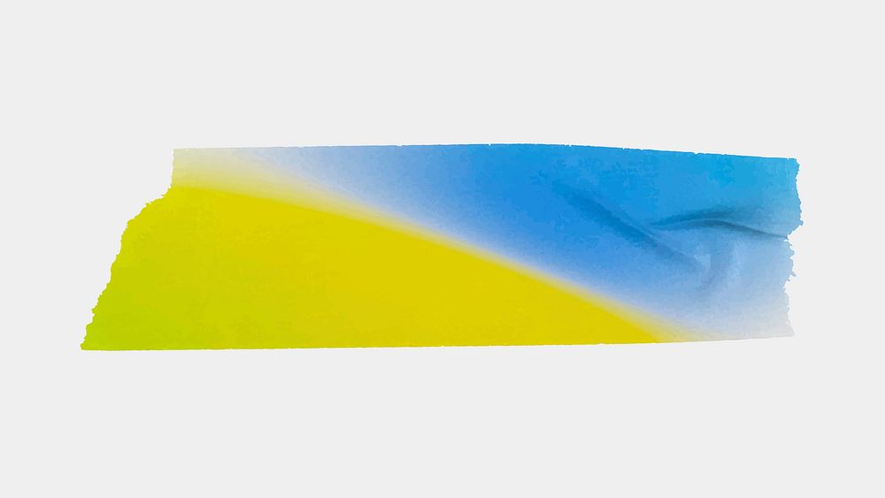 Gradient washi tape design element, colorful journal sticker vector
