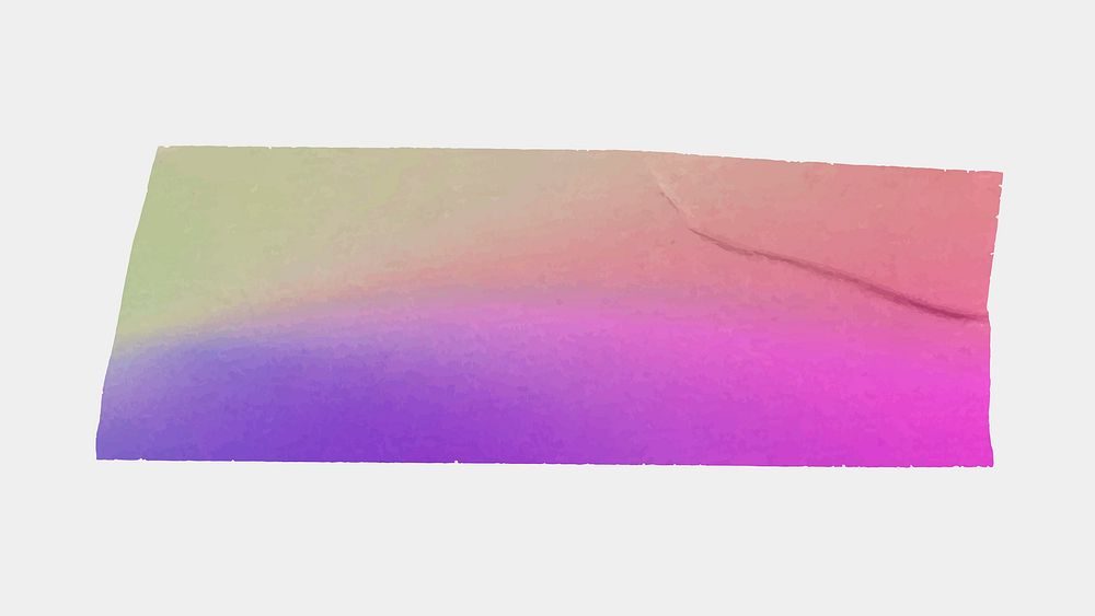 Gradient washi tape design element, colorful journal sticker vector
