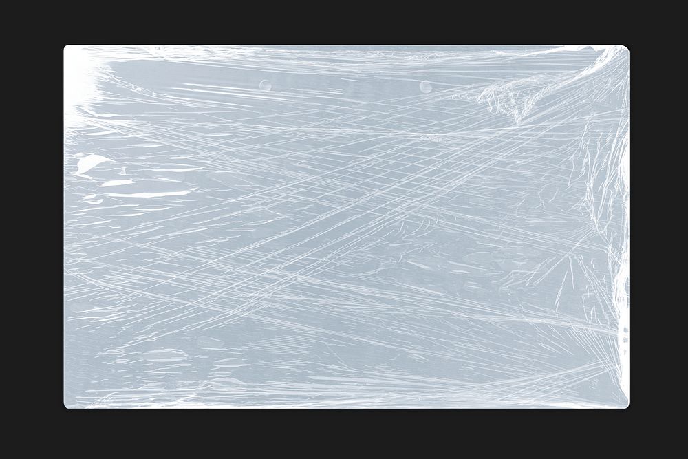 Plastic wrap textured background, gray paper design