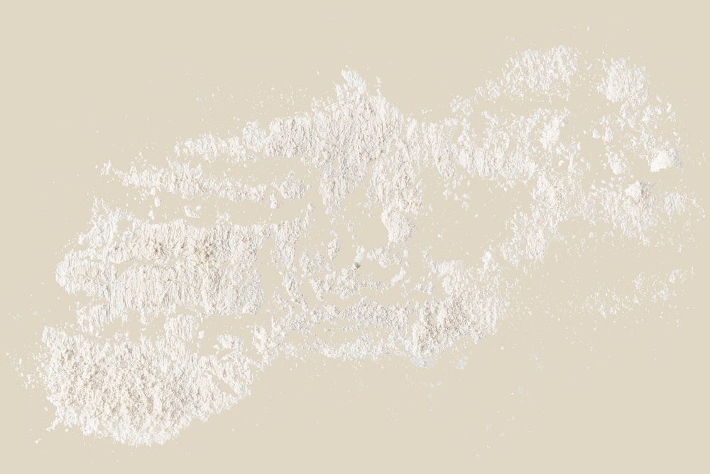 Powder texture collage element design, isolated object psd