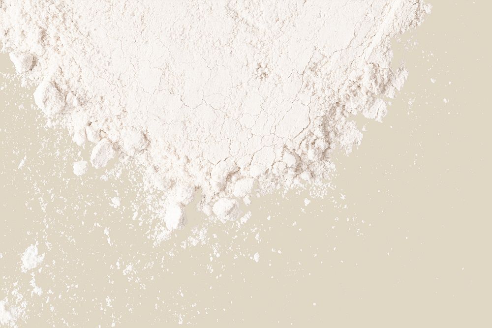 Flour texture design element, beige background psd