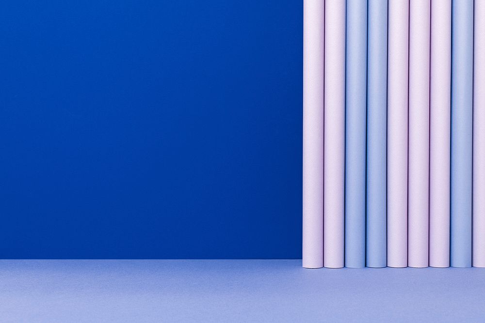 Blue product background mockup, pop color theme psd