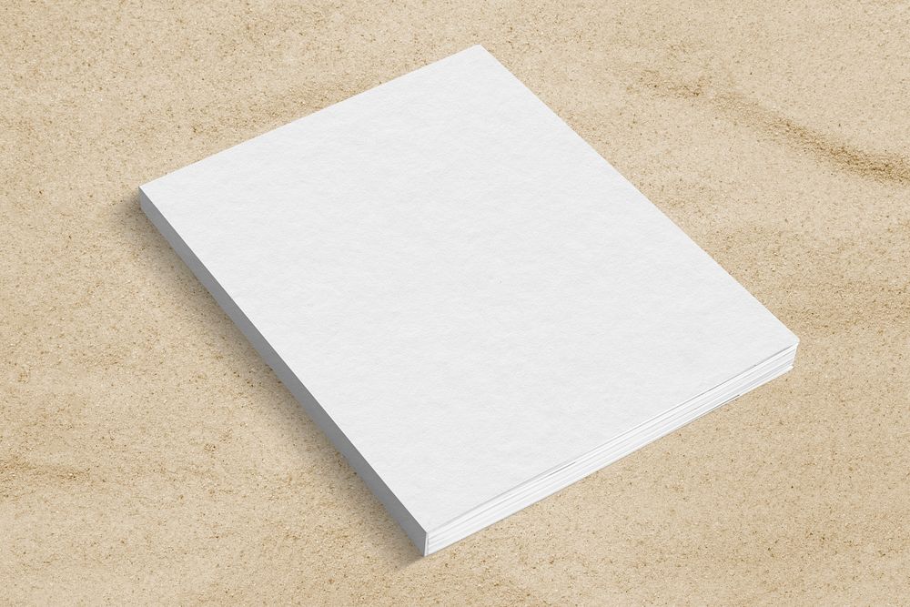 Blank white book cover, minimal design