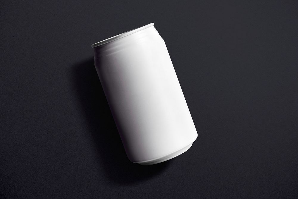 White beverage can with design space