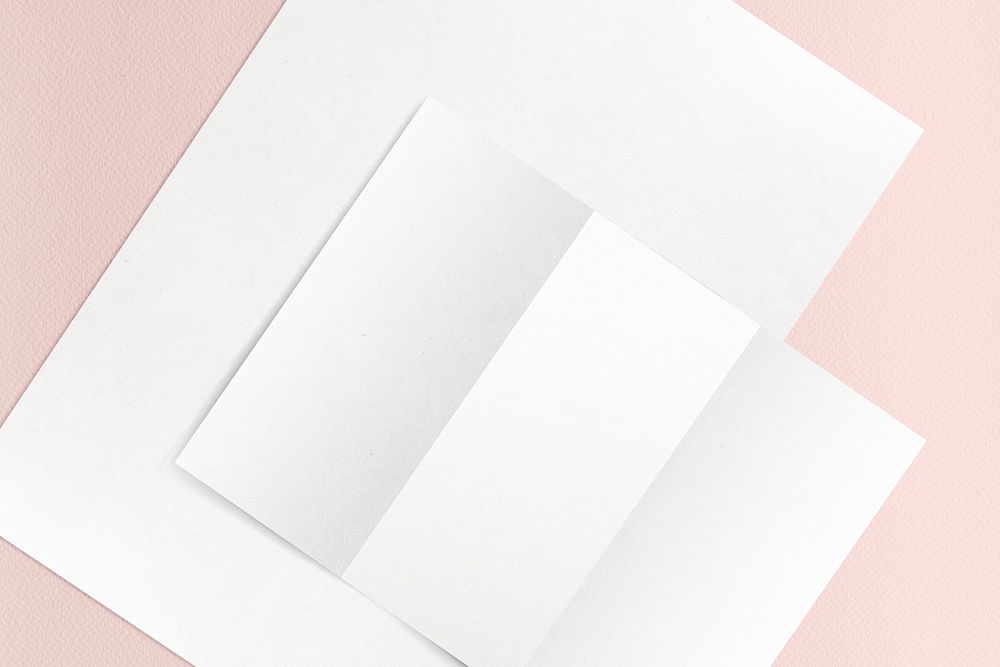 Blank tri-fold brochure, business branding