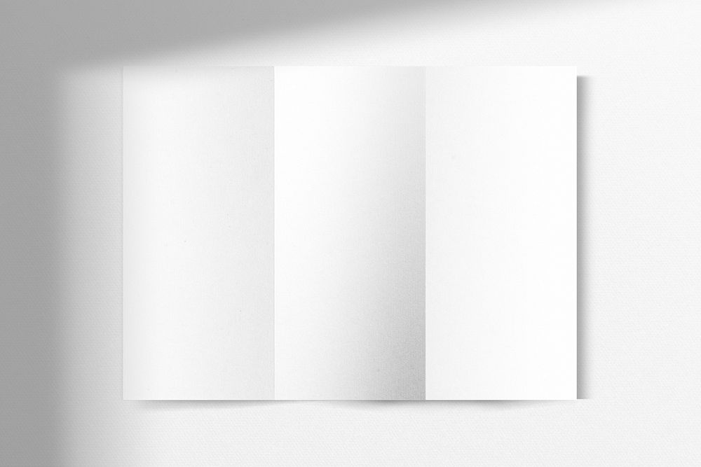 White tri-fold brochure, corporate identity design