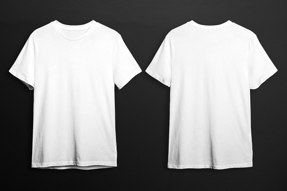White t-shirt, unisex apparel with blank design space