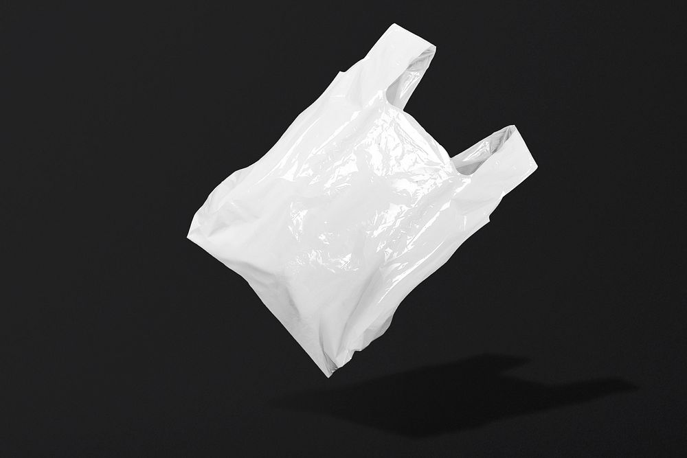 Blank plastic grocery bag