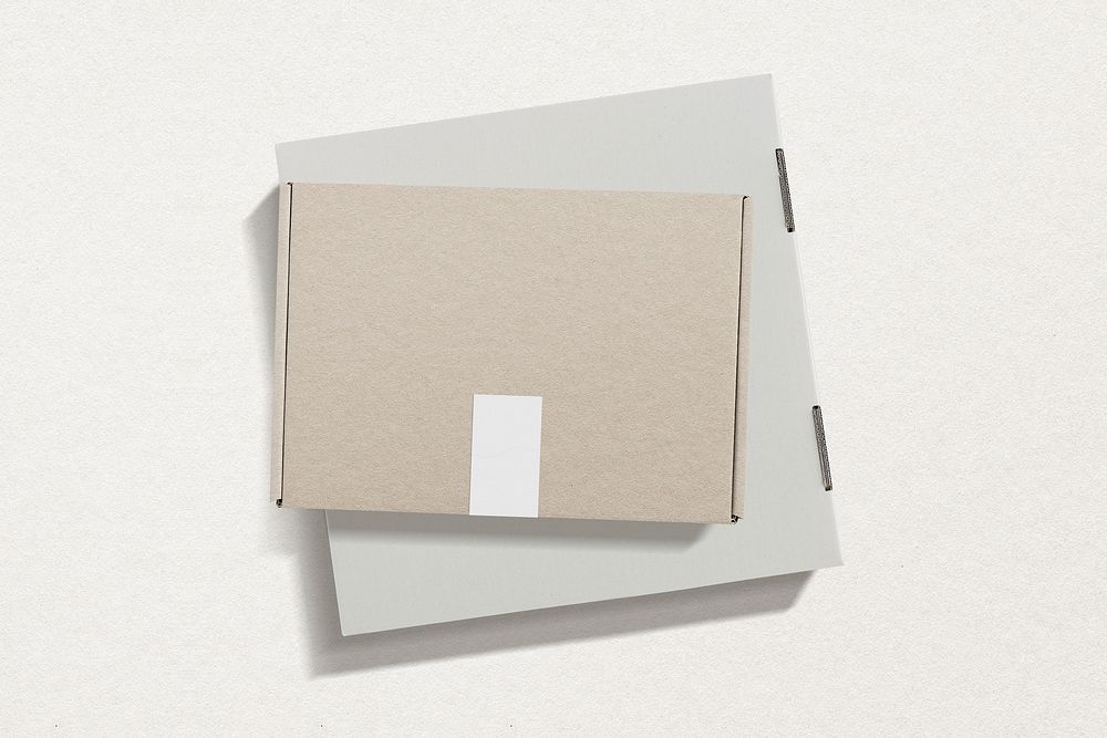 Paper boxes in beige earth tone