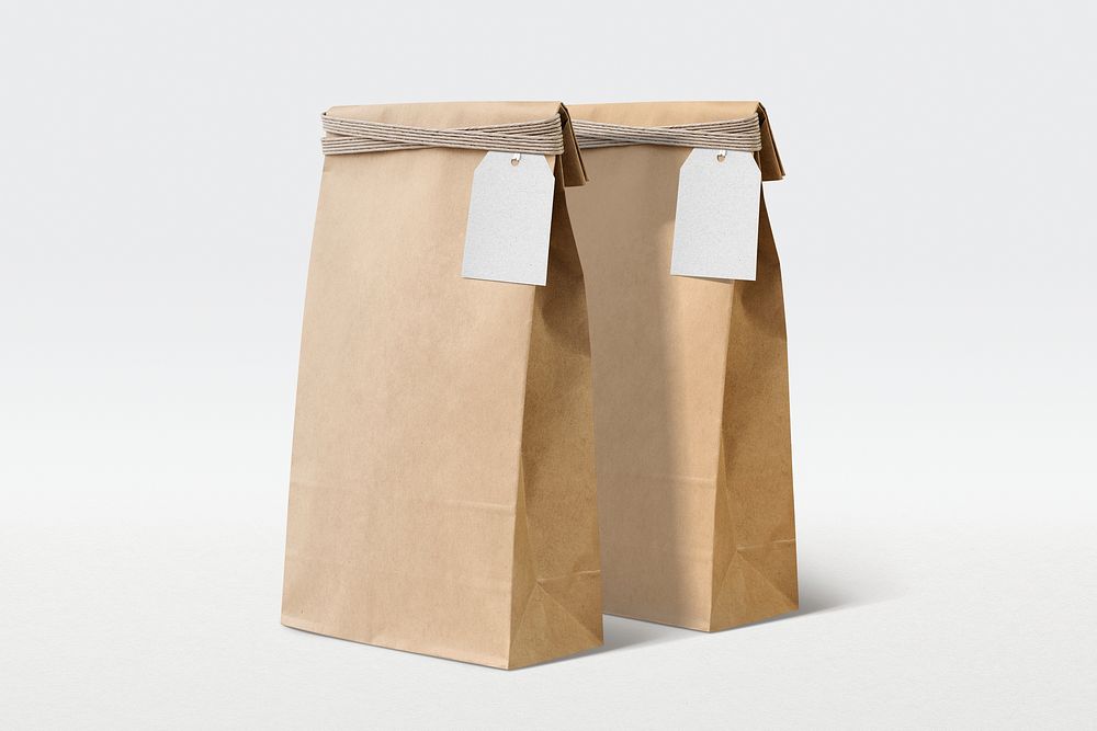 Natural paper bags for food products 