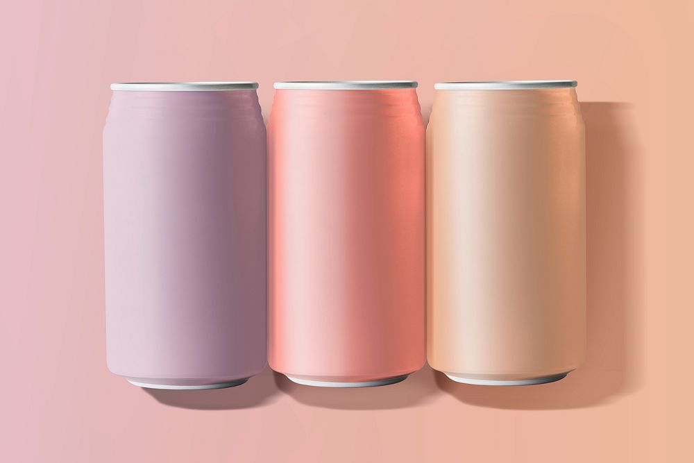 Aesthetic soda cans, blank design space