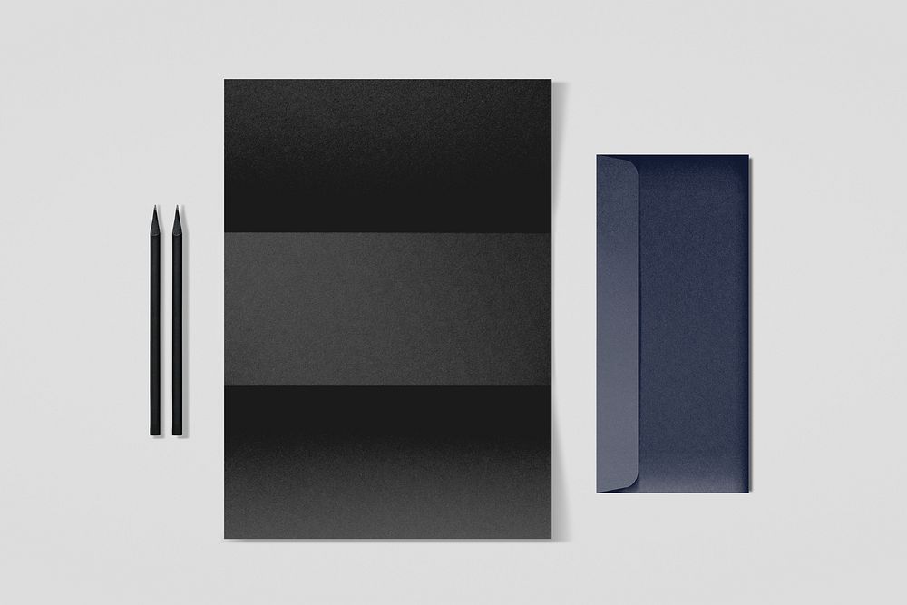 Business stationery, folder, envelope set with design space