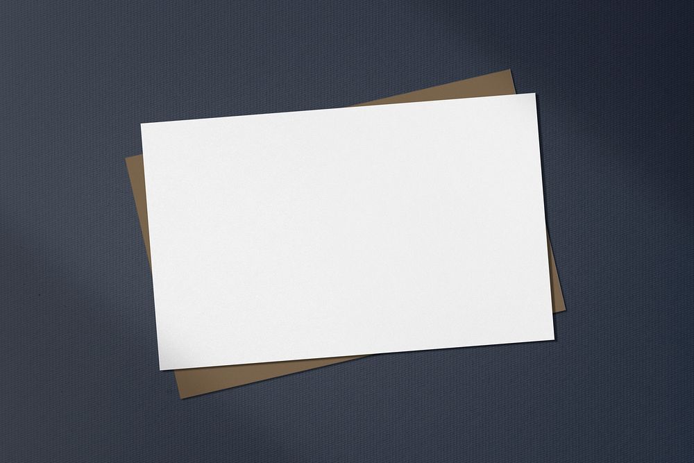 White business card, professional branding with design space