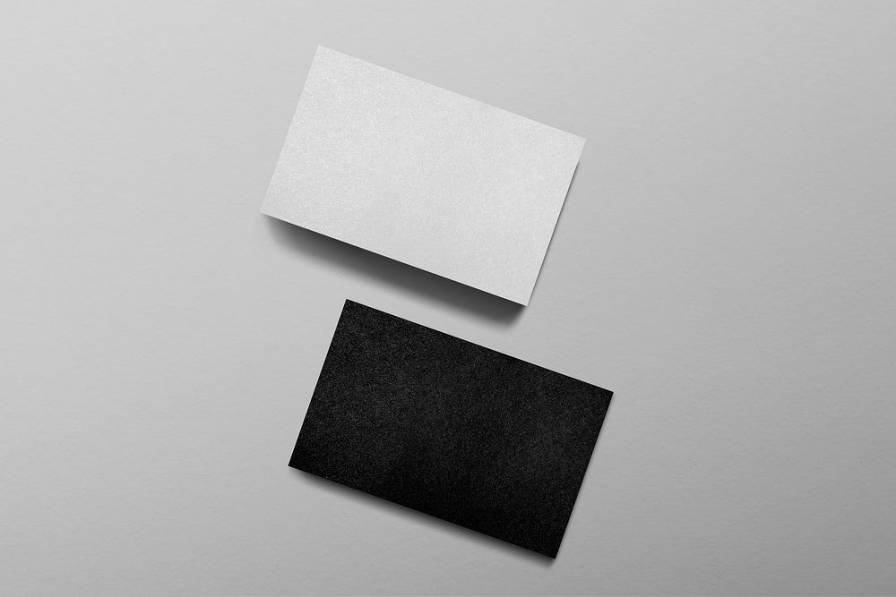 Black business card, professional branding with design space