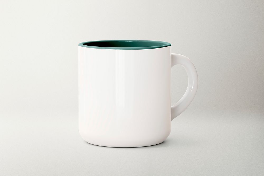 White mug, reusable cup concept