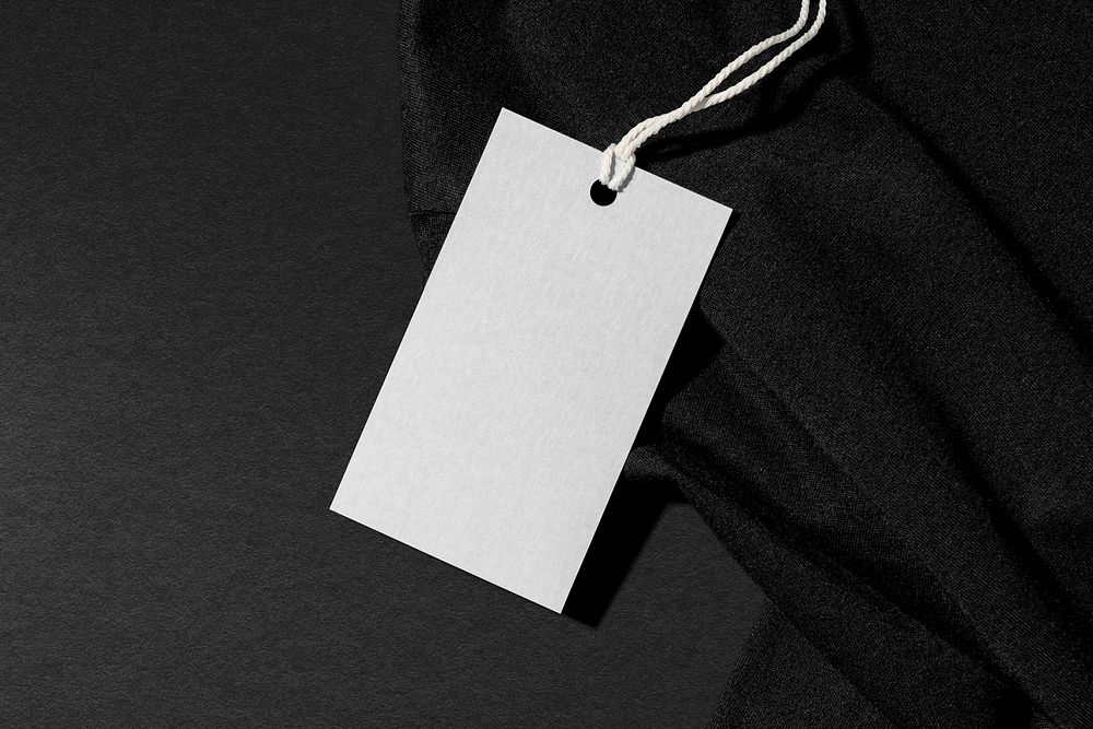 Clothing tag, apparel branding with blank design space