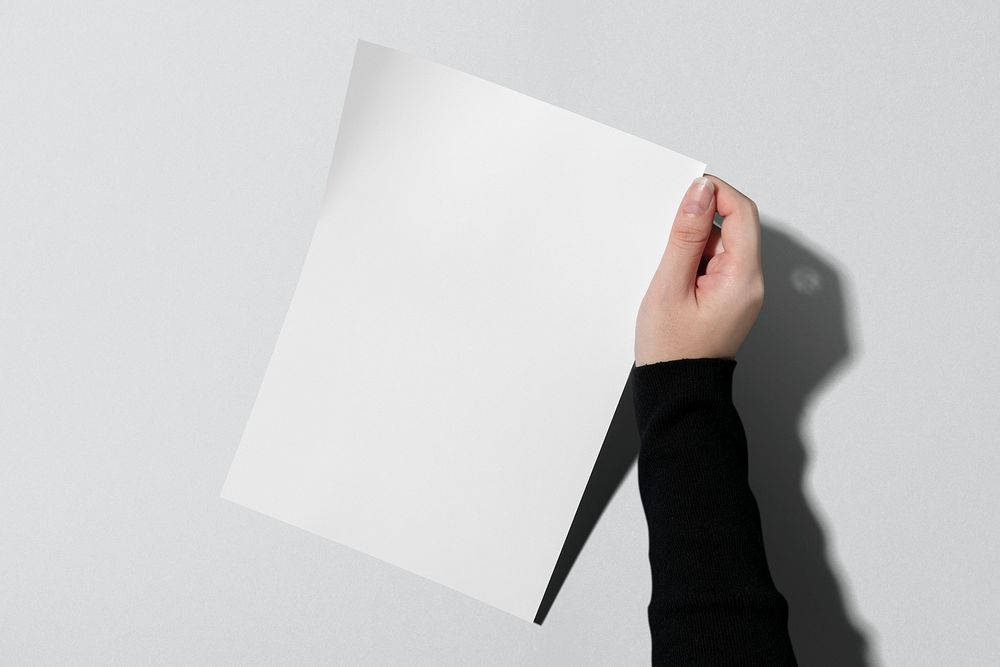 Blank poster, realistic paper with design space