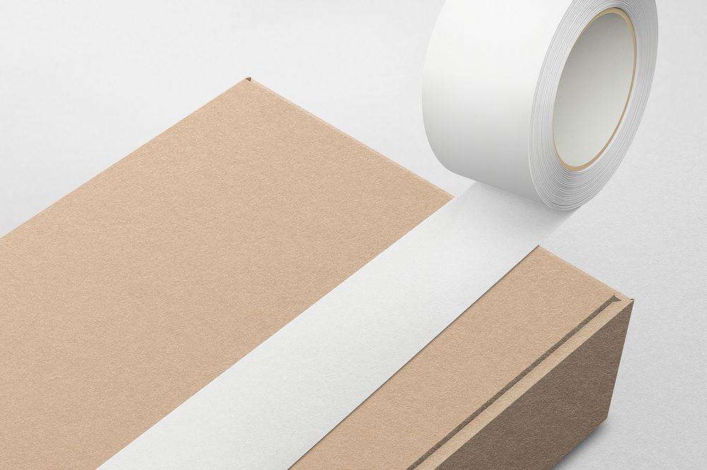 Packing paper tape, shipping, packaging stationery with design space