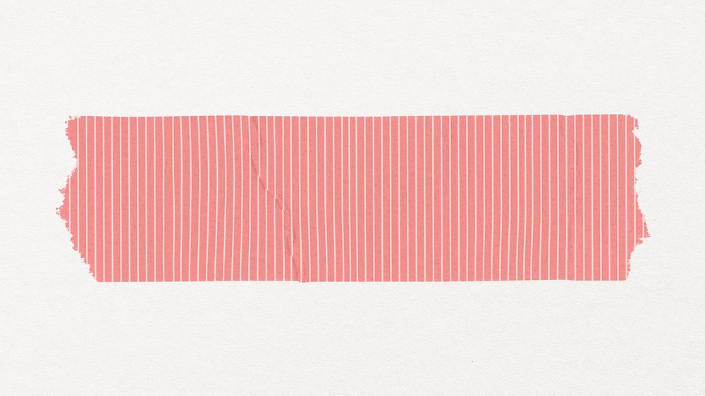 Stripe washi tape clipart, pink pattern design psd