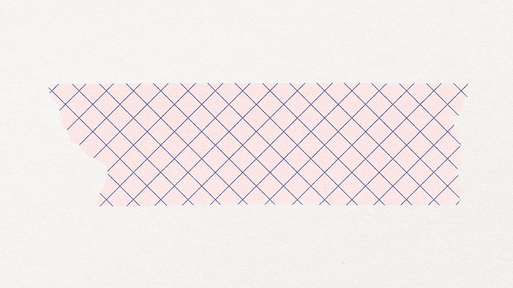 Pink washi tape collage element, cute digital decorative clipart psd